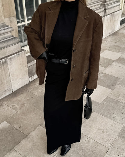 Suède Look Damesjas met Elegante Pasvorm – Femke