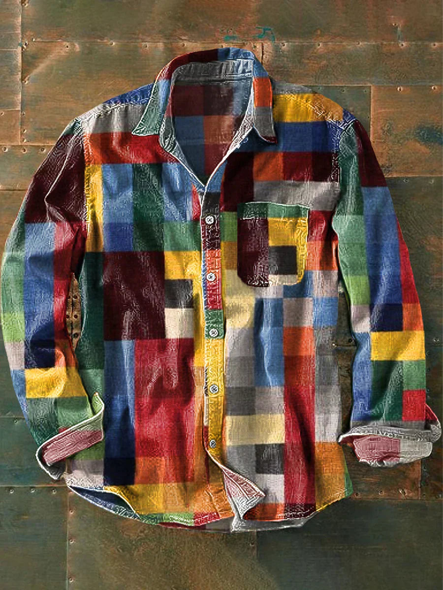 Heren overhemd lange mouw ademend casual chic – Renestor