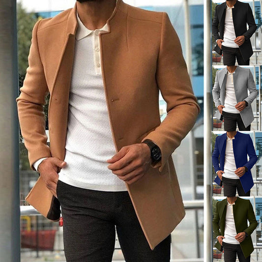 Elegante Winterjas Voor Heren In Effen Kleur - Mark