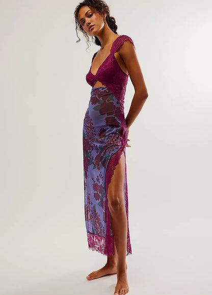 Zomerjurk Kant Midi Elegant Statement Look – Lysanne