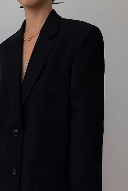 Blazer en lange jurk set zonder stretch – Isabella