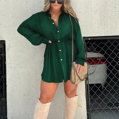 Comfortabele Spandex Jumpsuit Met Korte Broek - Emma