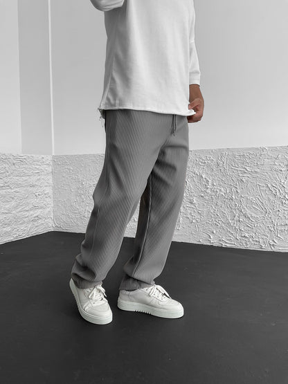 Geribbelde Herenbroek Spandex Comfort Stretch Fit – Nexoro