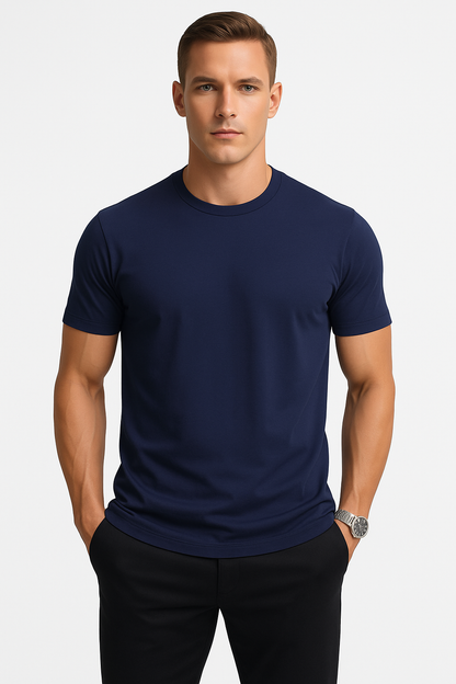 Comfortabel basic T-shirt voor heren, ademend en stijlvol – Tom