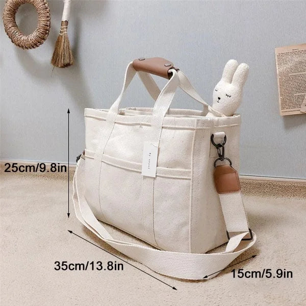 Canvas shopper tas voor dames met ruimte – Solari