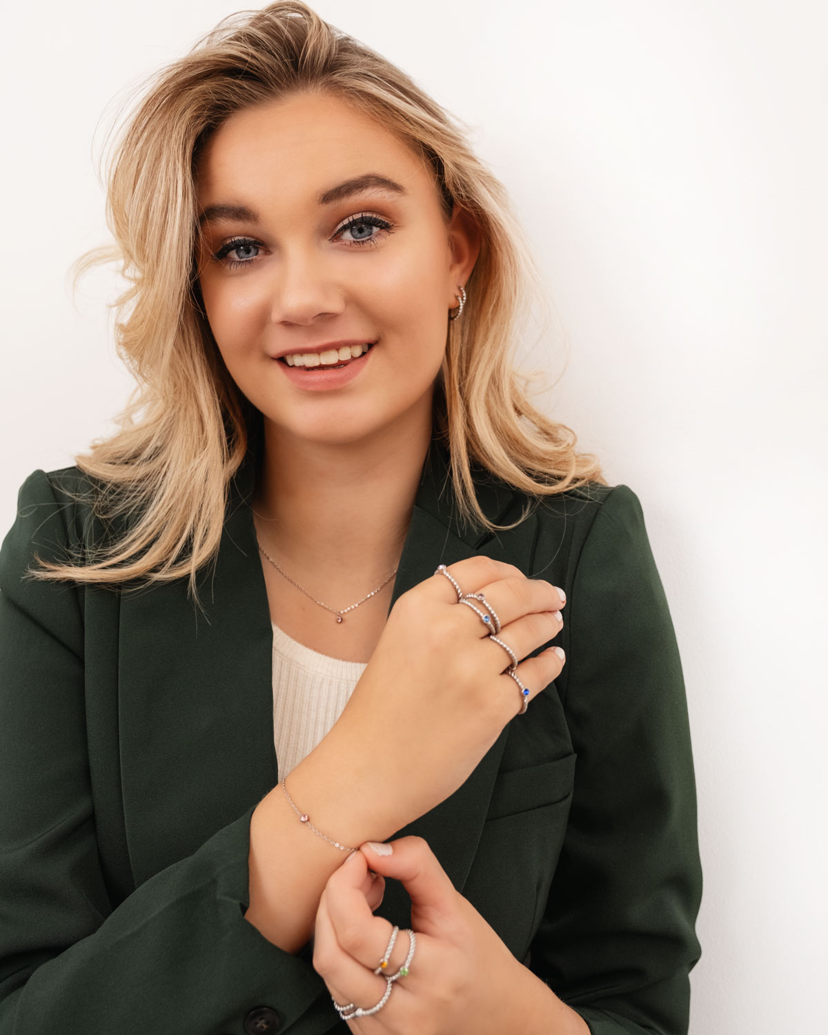 Geboortesteen Armband van Zilver en Goud – Persoonlijk Cadeau – Astralia