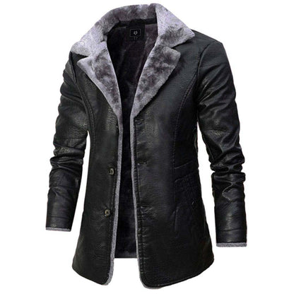 Exclusieve designer leren herenjas – Axel
