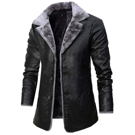 Exclusieve designer leren herenjas – Axel