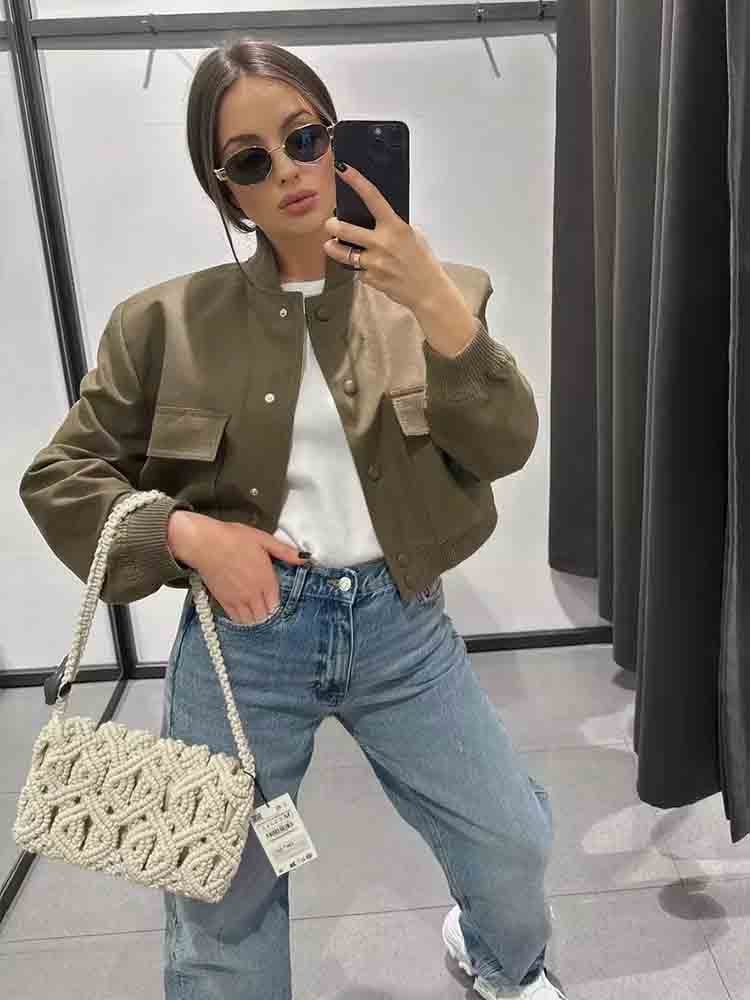 Trendy geknipt bomberjack voor dames – Emma