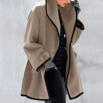 Elegante dames trenchcoat met knopen en warme pasvorm – Arnesa