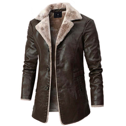 Exclusieve designer leren herenjas – Axel