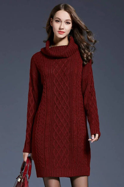 Gebreide sweater jurk voor winterse dagen – Laura