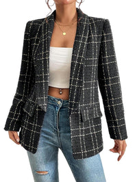 Geruite blazer met tijdloos design – Clara