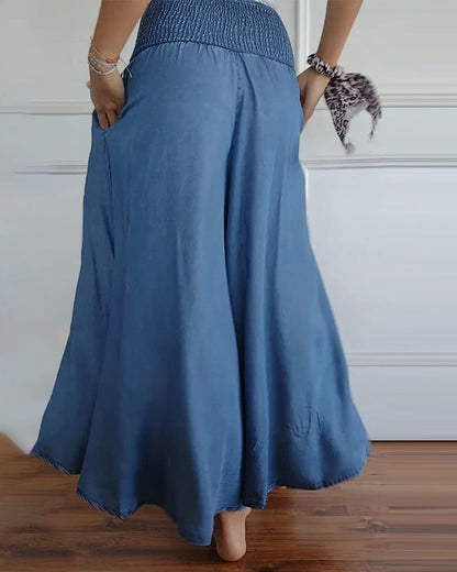 Damesbroek met hoge taille en wijde pijpen – Mira