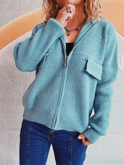 Comfortabele dames cardigan met rits – Julia