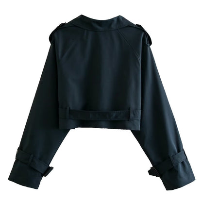 Korte Trenchcoat voor Dames in Herfststijl – Yara
