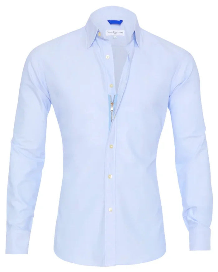 Stijlvolle Zipper Shirt Met Knoopjes Voor Heren - Bjorn