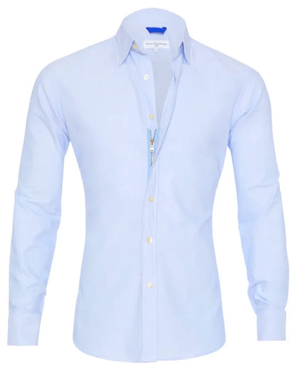 Stijlvolle Zipper Shirt Met Knoopjes Voor Heren - Bjorn