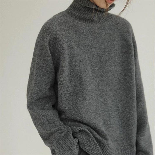 Luxe cashmere turtleneck sweater met losse pasvorm – Isabelle