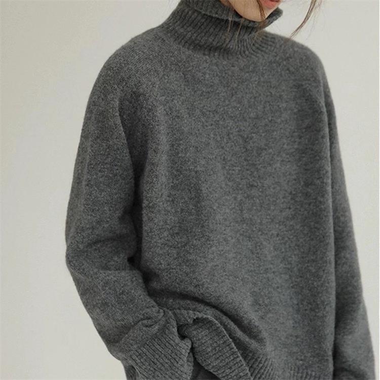 Luxe cashmere turtleneck sweater met losse pasvorm – Isabelle