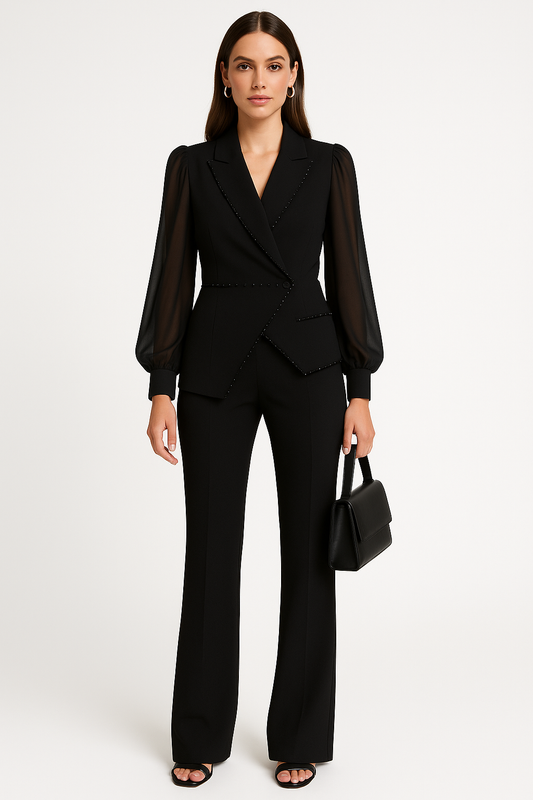 Elegante dames jumpsuit met parelaccenten – Elise