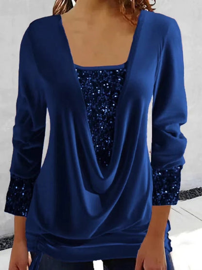 Elegante Paillettentop voor Feesten en Uitjes – Ally
