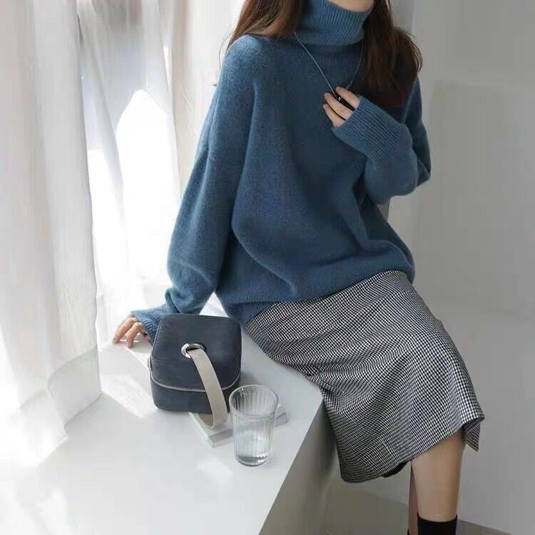 Luxe cashmere turtleneck sweater met losse pasvorm – Isabelle