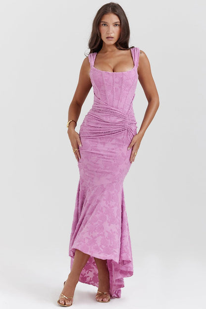 Getextureerde maxi-jurk met elegante uitstraling – Valeria
