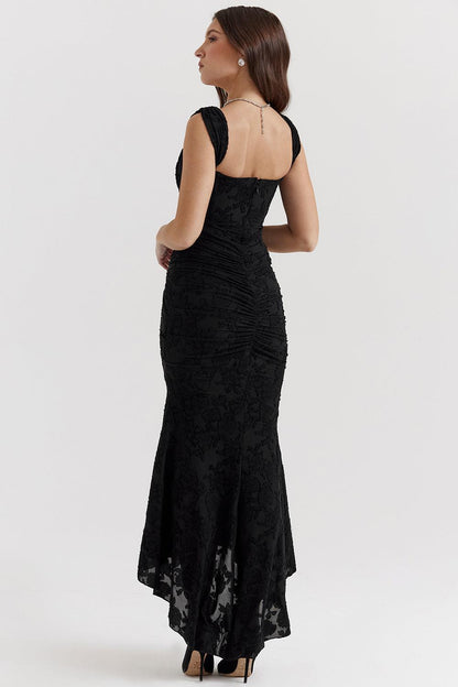 Getextureerde maxi-jurk met elegante uitstraling – Valeria