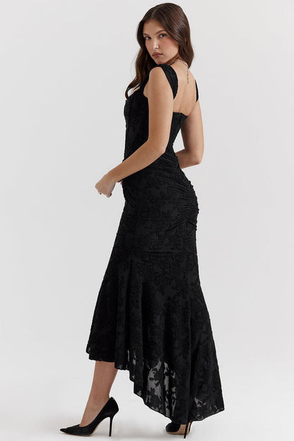 Getextureerde maxi-jurk met elegante uitstraling – Valeria