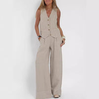 Stijlvolle Mouwloze Top Met Broek - Emma
