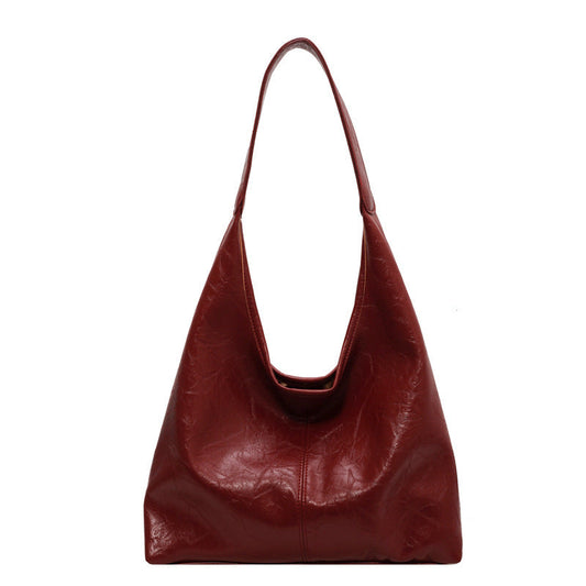 Vegan leren schoudertas met clutch – Meravi