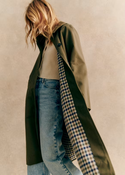Lente Trenchcoat voor Dames met Ruitvoering – Maud