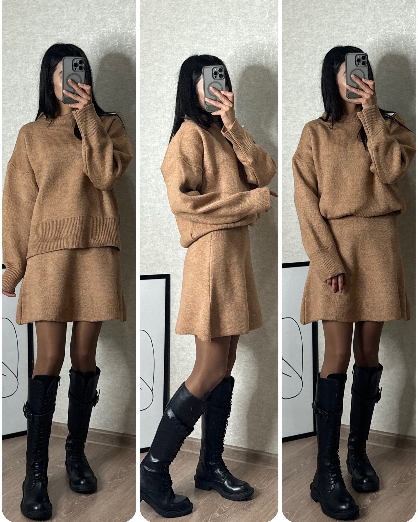 Wollen dames set met tijdloze elegantie en comfort – Lenari
