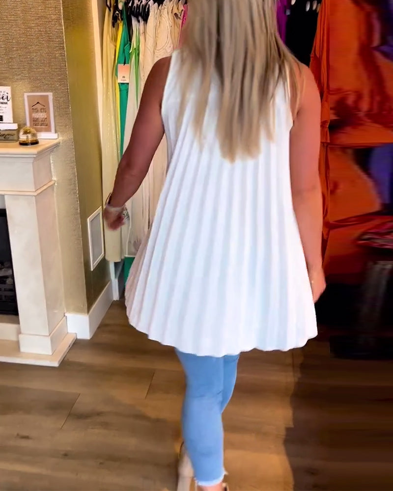 Dames top effen mouwloos zomer casual – Lureva