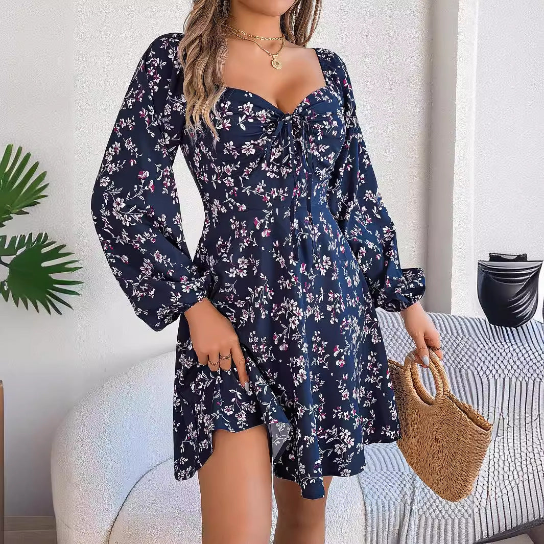 Stijlvolle Bloemenprintjurk Met Lange Mouwen – Lisa
