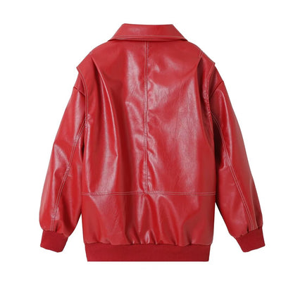 Synthetisch leren bomberjack voor dames – Sophia