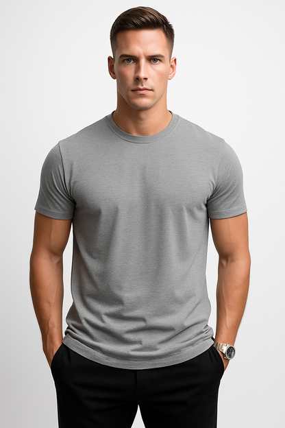 Comfortabel basic T-shirt voor heren, ademend en stijlvol – Tom