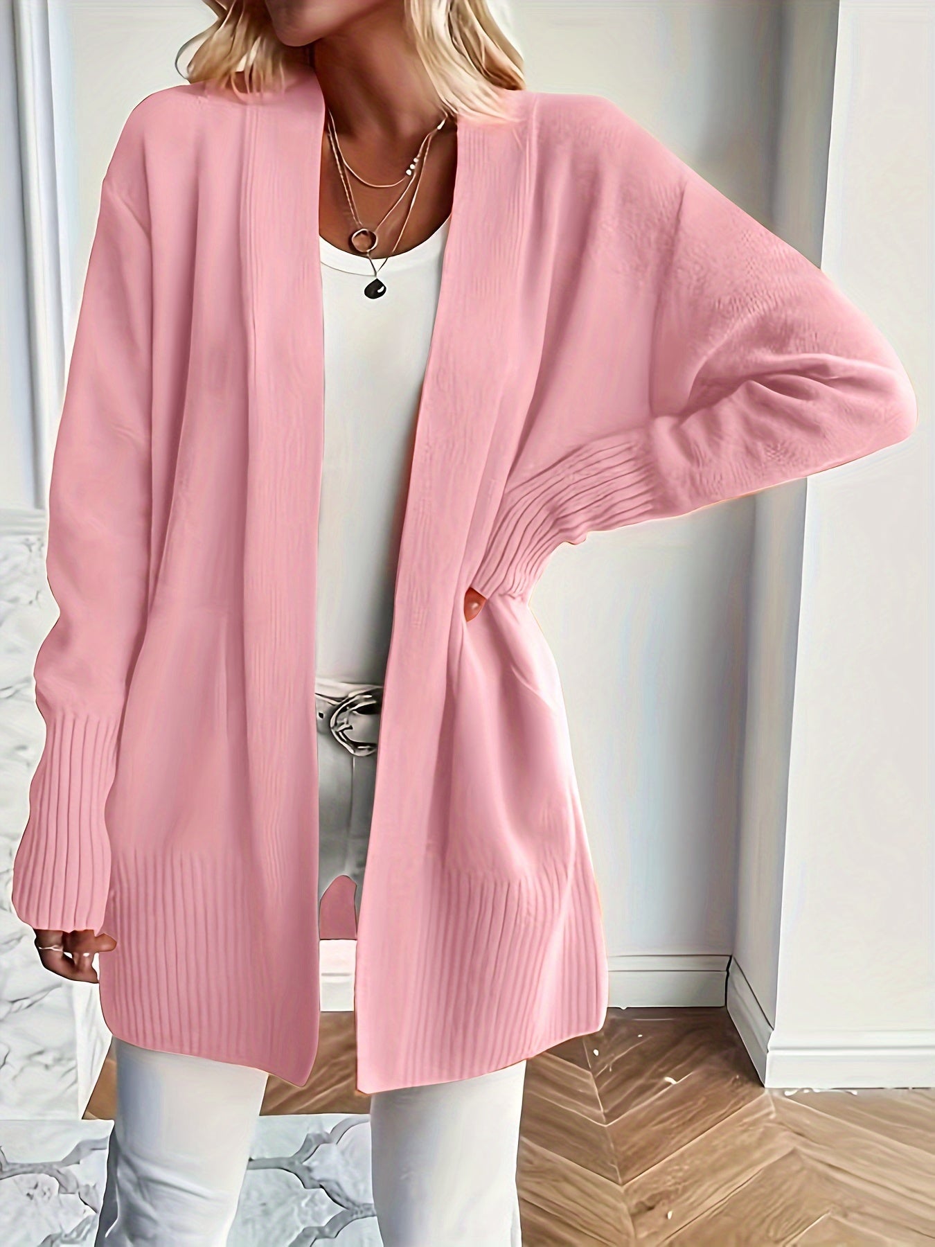 Lang dames vest met V-hals en stijl – Livia