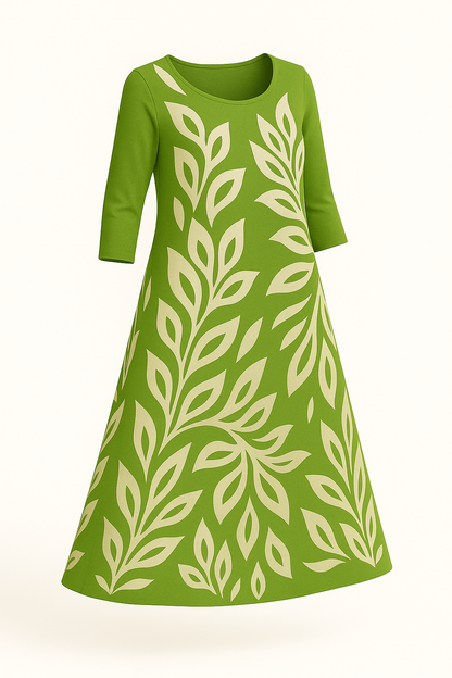 Maxi-jurk met print en ontspannen pasvorm – Mara