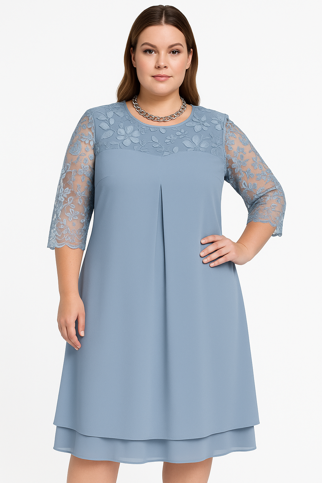 Mouwloze A-lijn zomerjurk met bloemenprint – Alessandra