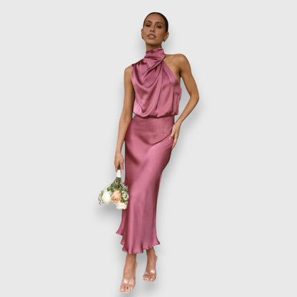 Midi feestjurk dames elegant flatterend chic – Lurevina