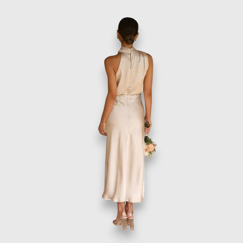 Midi feestjurk dames elegant flatterend chic – Lurevina
