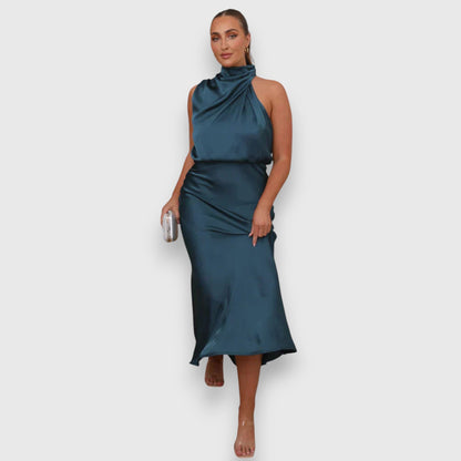 Midi feestjurk dames elegant flatterend chic – Lurevina