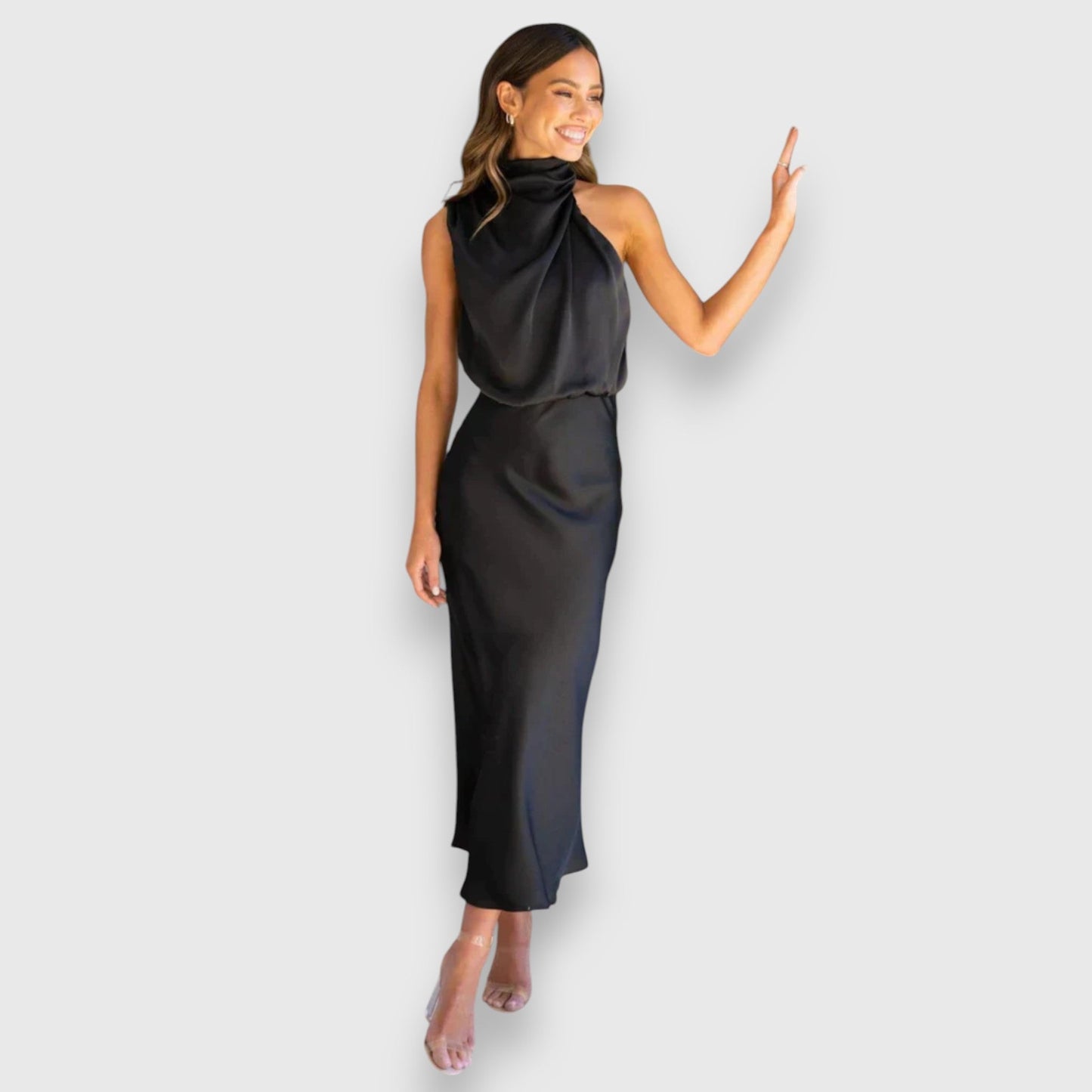 Midi feestjurk dames elegant flatterend chic – Lurevina