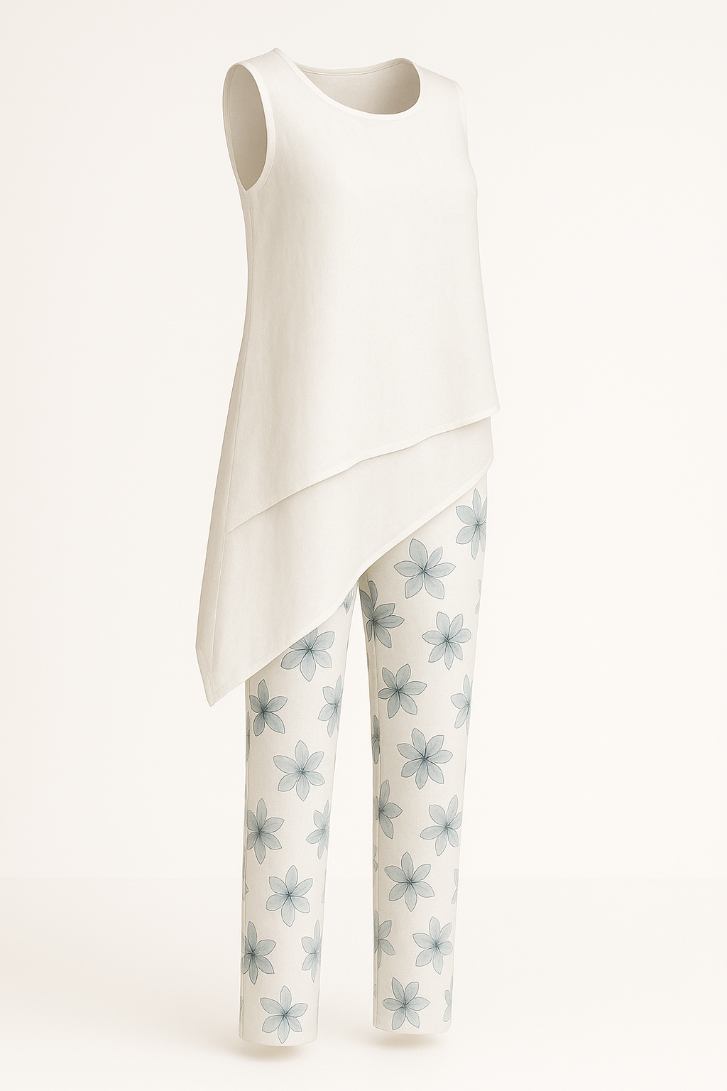 Tweedelige dames set met top en printbroek – Mila