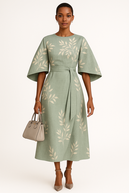 Elegante damesjurk met bloemenprint en pasvorm – Celeste