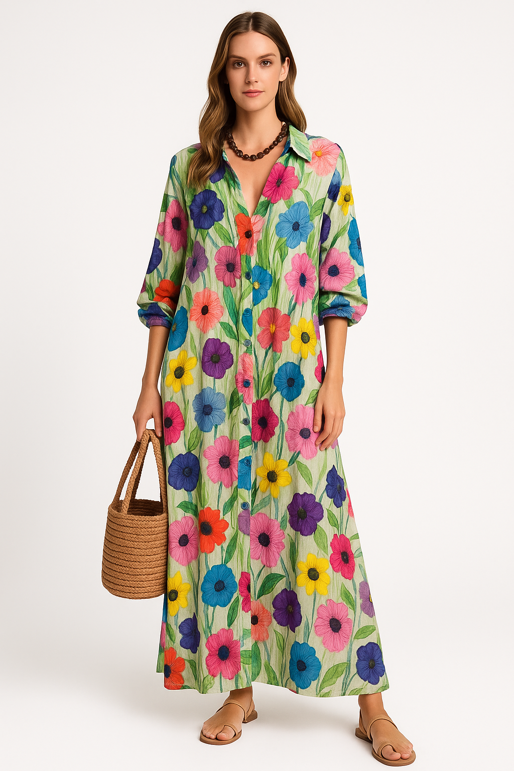 Boho zomerjurk met kant en ruffles – Odessa