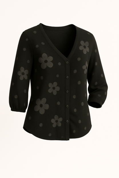 Luchtige damesblouse met bloemenprint en losse pasvorm – Élodie