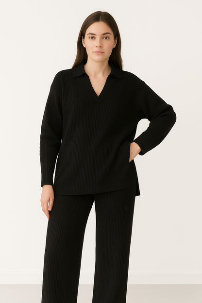 Gebreide cozy set voor dames met stijl – Novari